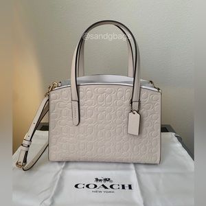 Coach Charlie Carryall 28 in Signature Leather Chalk Color